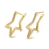 Star Brass Stud Earrings EJEW-R162-03G-01-1