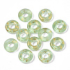 Transparent Spray Painted Glass European Beads LS-GLAA-N035-04J-1