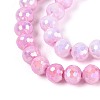 Anti-Tarnish Electroplate Glass Beads Strands GLAA-N056-6mm-08-4