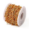 Handmade Brass Column Link Chains CHC-L053-12G-04-3