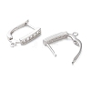 Anti-Tarnish Rhodium Plated 925 Sterling Silver Stud Earring Findings STER-NH0012-03P-2