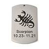 Non-Tarnish 304 Stainless Steel Pendants STAS-C098-01J-P-1