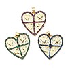 Brass with Cubic Zirconia Pendants KK-K341-01G-1