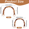 4Pcs 2 Styles Resin Imitation Bamboo Bag Handles DIY-BBC0002-90B-2