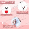 24Pcs 12 Styles Heart & Bowknot Resin Stethoscope Pendant Decorations HJEW-SP0001-58-6