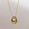 Brass Chunky Initial Pendant Necklaces WG97A63-15-1
