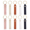 10Pcs 5 Colors PU Leather Keychain KEYC-TA0001-33-2