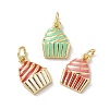 Brass Enamel Pendants KK-B155-05G-1