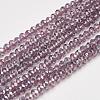 Electroplate Glass Beads Strands X-EGLA-D020-3x2mm-81-1