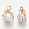 ABS Plastic Imitation Pearl Pendants KK-N235-020A-4