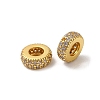 Rack Plating Brass Cubic Zirconia European Beads KK-K372-12G-2