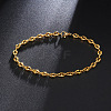304 Stainless Steel Coffee Bean Chain Bracelets for Men Women FS-WG2046E-01-1