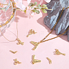 8Pcs 4 Styles Brass Pendants KK-BBC0023-02A-4