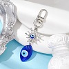 Evil Eye Lampwork Pendant Decorations HJEW-JM01997-05-2