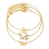 3Pcs Alloy Rhinestones Anklets LS-AJEW-S083-01G-07-1