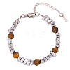 304 Stainless Steel and Acrylic Nuggets Beaded Bracelets for Men WG97E6A-04-2