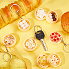 Olycraft 10Pcs 9 Style Plastic Keychain KEYC-OC0001-05-4