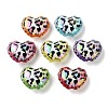 UV Plating Printed Opaque Acrylic European Beads AC-CBAEAA8-13-1