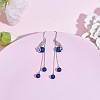 Anti-Tarnish Rhodium Plated 925 Sterling Silver Peacock with Chain Tassel Dangle Earrings JE1047A-5