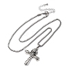 Tibetan Style Zinc Alloy Viking Pendant Necklaces NJEW-Z062-01AS-01-4