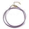 Polyester Cord Braided Necklace Makings MAK-L043-03G-22-1