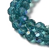Electroplate Transparent Glass Beads Strands EGLA-A035-T4mm-L12-3