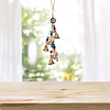 Boho Wind Chimes Hanging Ornaments with Wood Beads AJEW-WH0258-679-3