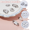 5Pcs 5 Styles Stainless Steel Bayonet Clasps STAS-HS0001-61-4