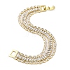 Brass Micro Pave Cubic Zirconia Bracelets for Women BJEW-R100-04G-02-1