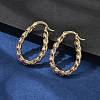 Brass Micro Pave Cubic Zirconia Hoop Earrings for Women EJEW-U033-01G-1