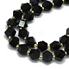 Natural Black Onyx Beads Strand G-I376-A11-01-3