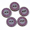 2-Hole Printed Wooden Buttons BUTT-ZX004-01A-01-1