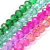 Transparent Painted Glass Beads Strands X1-DGLA-A034-T6mm-A03-2