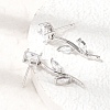 Brass Micro Pave Cubic Zirconia Stud Earrings KK-CBA8324-20P-05-2