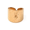 Textured 304 Stainless Steel Cuff Ring Settings SA-CBA7DC2-02G-2