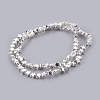 Electroplated Non-magnetic Synthetic Hematite Bead Strand G-E498-08A-01-1