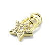 Brass Micro Pave Claer Cubic Zirconia Charms KK-H475-50G-10-2