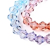 Gradient Color Baking Paint Glass Bead Strands X1-DGLA-A039-T6mm-A015-3