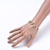 Aluminum Textured Curb Chain Bracelets & Necklaces Jewelry Sets SJEW-JS01094-02-6