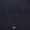 201 Stainless Steel Kitten Pendants Necklaces NJEW-S105-JN643-2