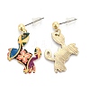 (Jewelry Parties Factory Sale)Real 14K Gold Plated Alloy Dangle Earrings EJEW-G148-11G-M-2