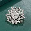 Flower Alloy Rhinestone Brooches for Women DJ-PW-WGD2C4F-01-4