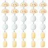 48Pcs 3 Styles Opaque Resin Pendants CRES-SC0003-10-1