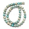 Natural Dyed Marble Beads Strands G-P593-8mm-04-3
