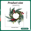 PP Plastic and Foam and Wire Christmas Wreath AJEW-WH20060-21-2