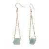 Irregular Raw Natural Gemstone Dangle Earrings EJEW-JE04849-3