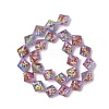 Frosted Handmade Lampwork Beads Strands LAMP-A010-01B-2