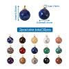 Yilisi 30Pcs 15 Colors Natural Gemstone Charms G-YS0001-01-6