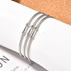 Tarnish Resistant Fashion 304 Stainless Steel Cuff Bangles Torque Bangles X-BJEW-H473-01P-5