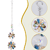 Glass Beaded Flower Hanging Suncatchers AJEW-WH20020-064A-6